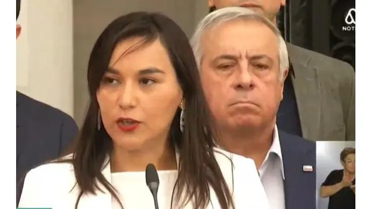 Izkia Siches con Jaime Mañalich en La Moneda