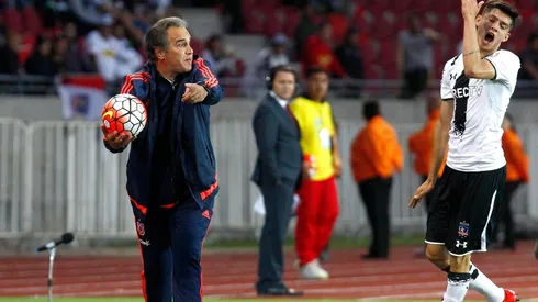 Martín Lasarte dirigiendo a la U en la final de la Copa Chile ante Colo Colo