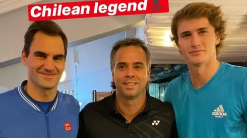 El fotón de Zverev con Federer y González.