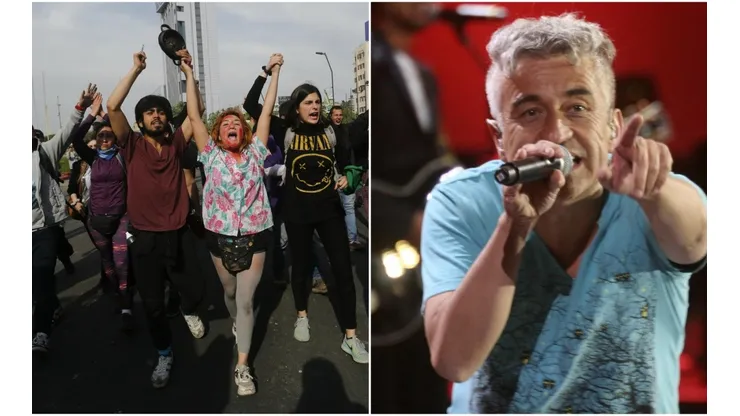 La obra de Jorge González presente en manifestaciones pacíficas.