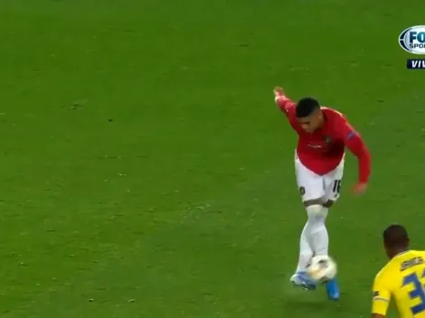 Marcos Rojo se luce con una elegante rabona en la Europa League