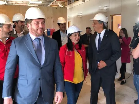 Alejandro Domínguez, presidente de Conmebol, inspecciona el Estadio Nacional para la final de la Copa Libertadores 2019
