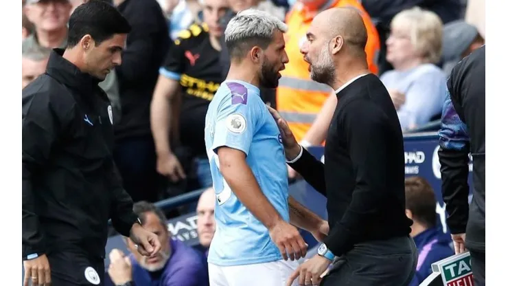 El agarrón entre Josep Guardiola y Sergio Agüero