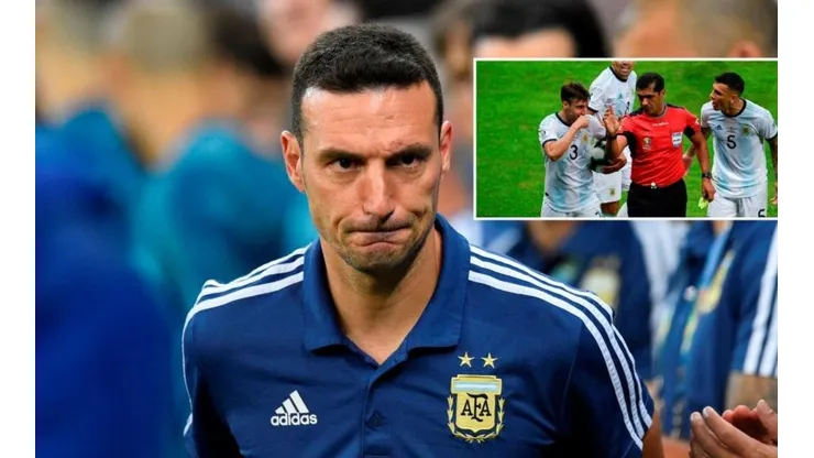 Scaloni expresó su disgusto con la labor de Zambrano