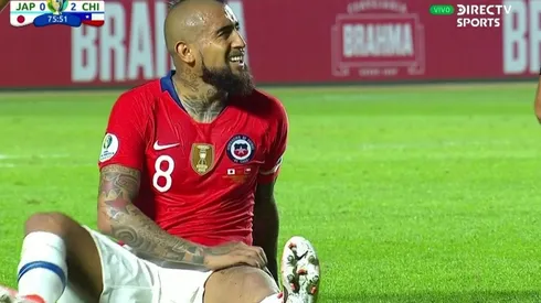 Arturo Vidal salió lesionado