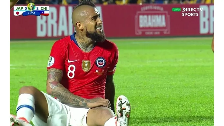 Arturo Vidal salió lesionado
