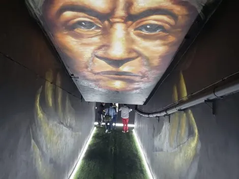 Así está del Túnel de los Campeones del Monumental