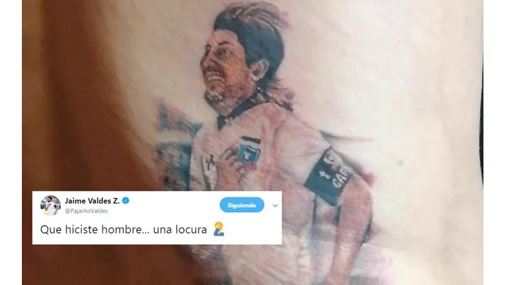 El polémico tatuaje de un hincha de Colo Colo.