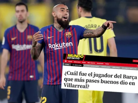 Vidal: líder de pases y balones recuperados del Barça contra Villarreal