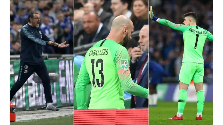 Sarri, Caballero y Kepa