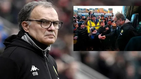 Marcelo Bielsa entregó dulces a pequeños hinchas del Leeds United