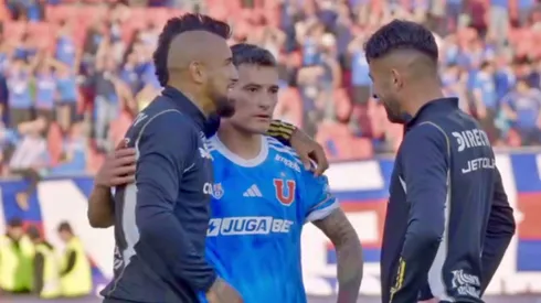 Vidal y Aránguiz compartieron un emotivo reencuentro en el último superclásico.