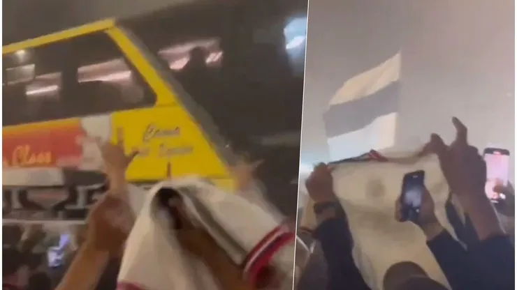 Colo Colo fue recibido por sus hinchas en el Monumental.