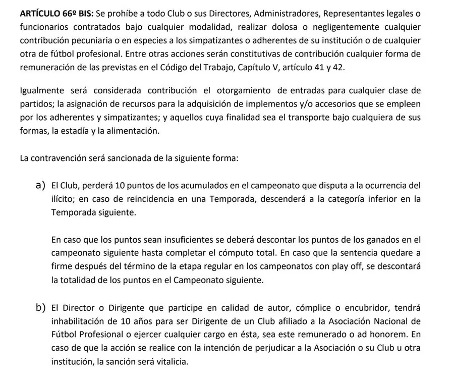 El reglamento sepulta la U.