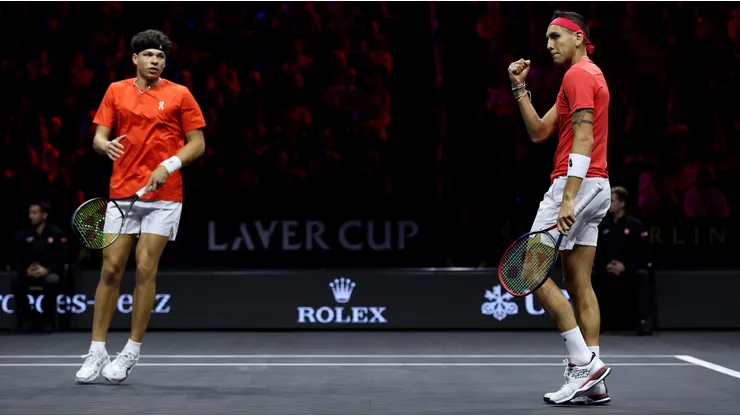 Alejandro Tabilo logró su primer triunfo en la Laver Cup junto al estadounidense Ben Shelton.
