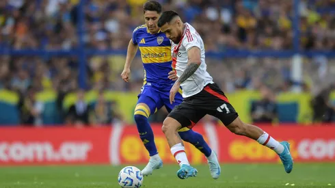 Paulo Díaz fue figura en el River B de Gallardo en el Superclásico ante Boca.