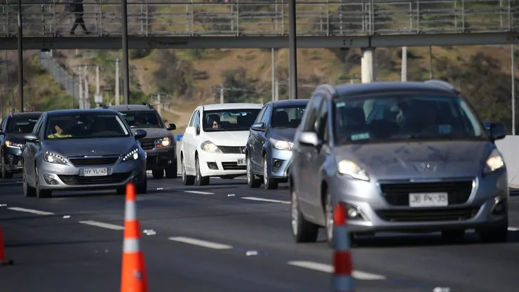 Vehículos en la Ruta 5 Sur.