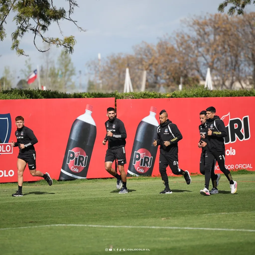 Colo Colo entrenó este 19 de septiembre con la mira puesta en River Plate y la Copa Libertadores. Foto: Comunicaciones Colo Colo.