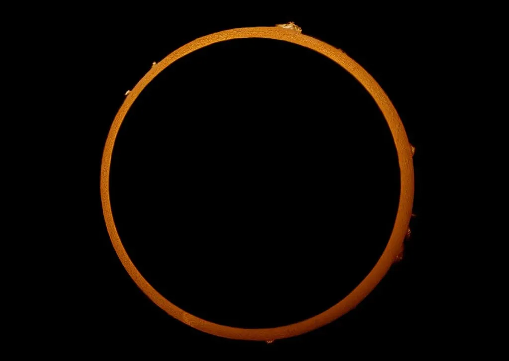 Anillo de fuego durante un eclipse solar anular | Foto: Imago