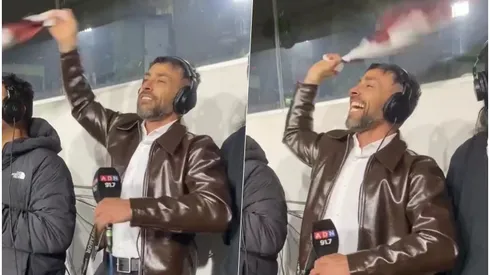 Jorge Valdivia celebra con todo el gol de Colo Colo.