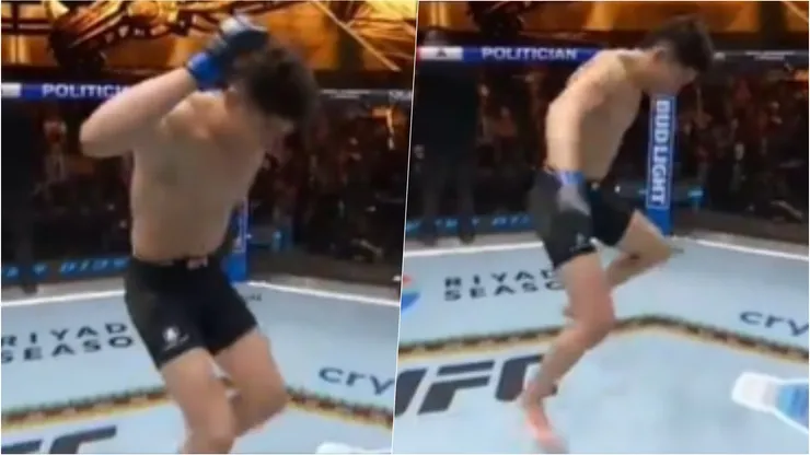 Ignacio Bahamondes se tiró un pie de cueca tras su victoria por KO en la UFC.