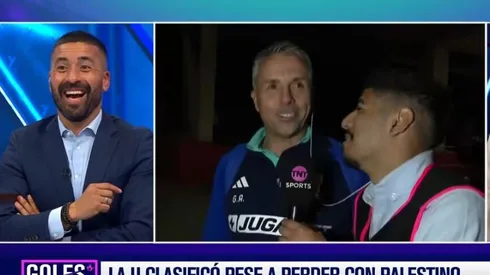 Gustavo Álvarez bromeó a periodista con Palmezano.
