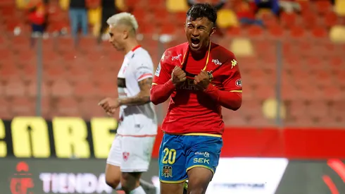 Franco Frías anotó en el partido de Unión Española vs Deportes Copiapó, en la fecha 9 del Campeonato Nacional 2024.