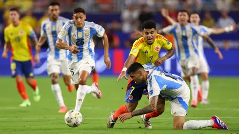 Cristian Romero y Luis Díaz en Argentina vs Colombia, en la final de la Copa América 2024.