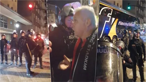 La policía en Argentina le negó a los hinchas de Chile realizar su banderazo.