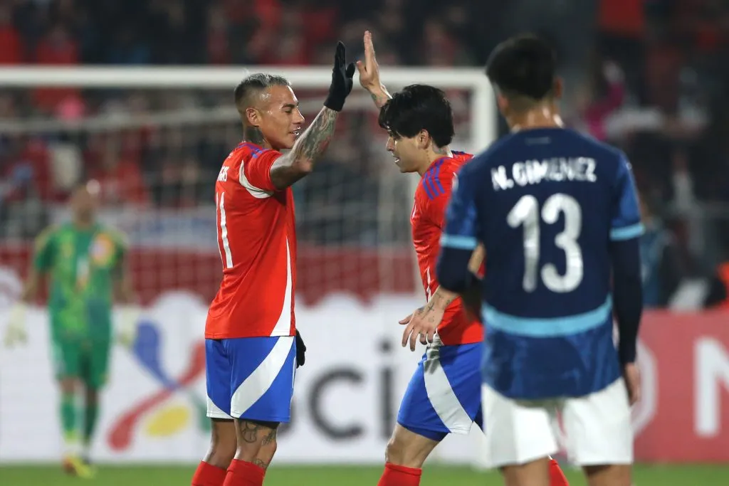 Chile volvió al gol en sus amistosos y de gran manera, pero en la Copa América no pudo celebrar ninguno. Foto: Photosport.