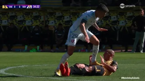 Charles Aránguiz tuvo este pisotón ante Coquimbo.