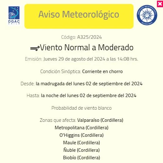 Aviso DCM. Foto: DCM.