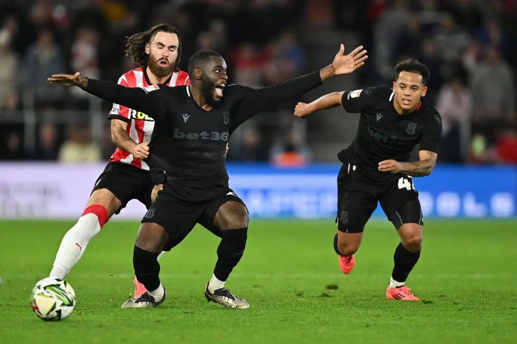 Ben Brereton entró y Southampton ganó en el final ante Stoke City. Foto: Getty Images.