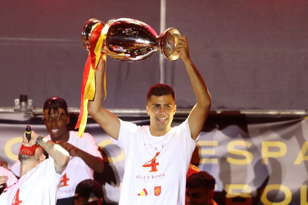 Rodri fue elegido el mejor jugador de la última Eurocopa. Imagen: Getty.