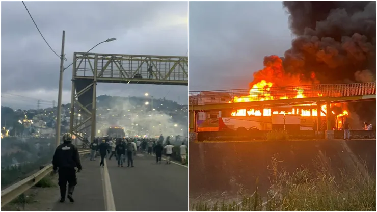 Hinchas del Palmeiras emboscaron a los de Cruzeiro.