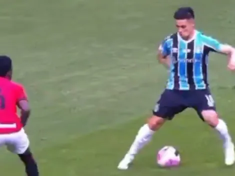 ¡Gran control, pisadita, bicicleta y asistencia de un borrado por Gareca!