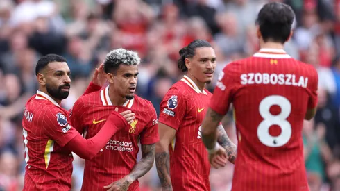 Luis Díaz celebra su gol contra Bournemouth, en la Premier League 2024/25.