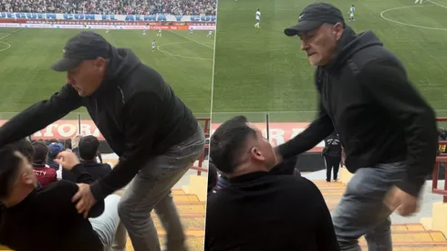 El momento donde el papá de Nicolás Castillo agrede a Matías Garrido.