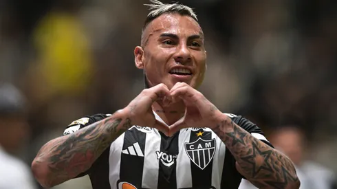 Eduardo Vargas celebra su gol ante São Paulo, el 11 de julio de 2024, por el Brasileirao.