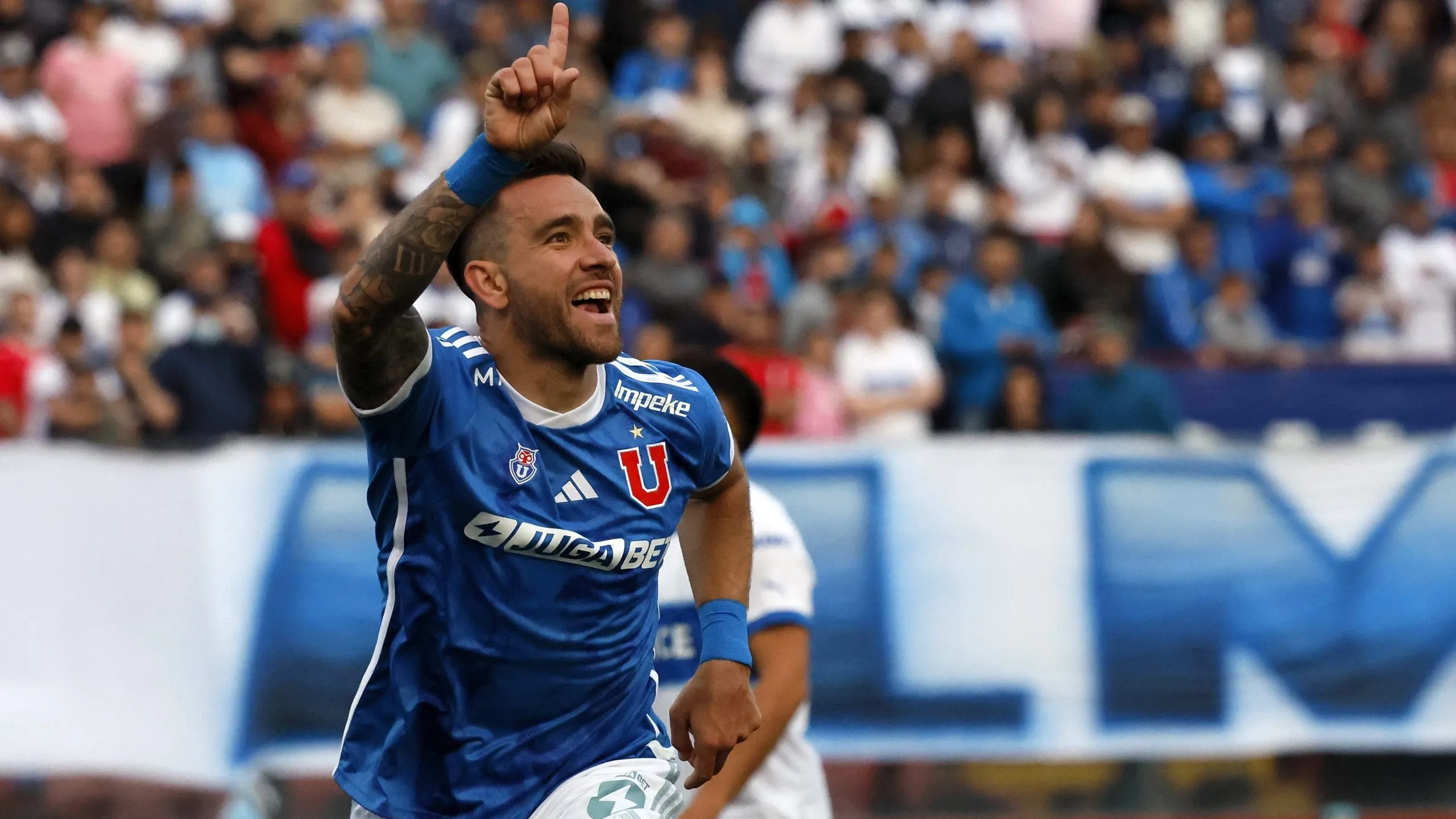 Zaldivia anotó el 2-1 definitivo. Imagen: Photosport.