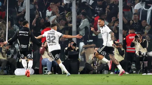 Javier Correa celebrando su gol ante la UC.