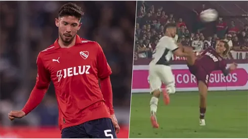 Felipe Loyola víctima de patadón en triunfo de Independiente.