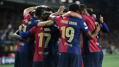 Los jugadores de Barcelona festejan uno de los goles ante Young Boys en la UEFA Champions League 2024/25.