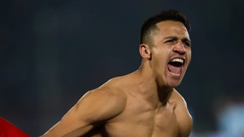 Alexis Sánchez celebra el gol que le dio la Copa América a Chile, el más importante de su carrera