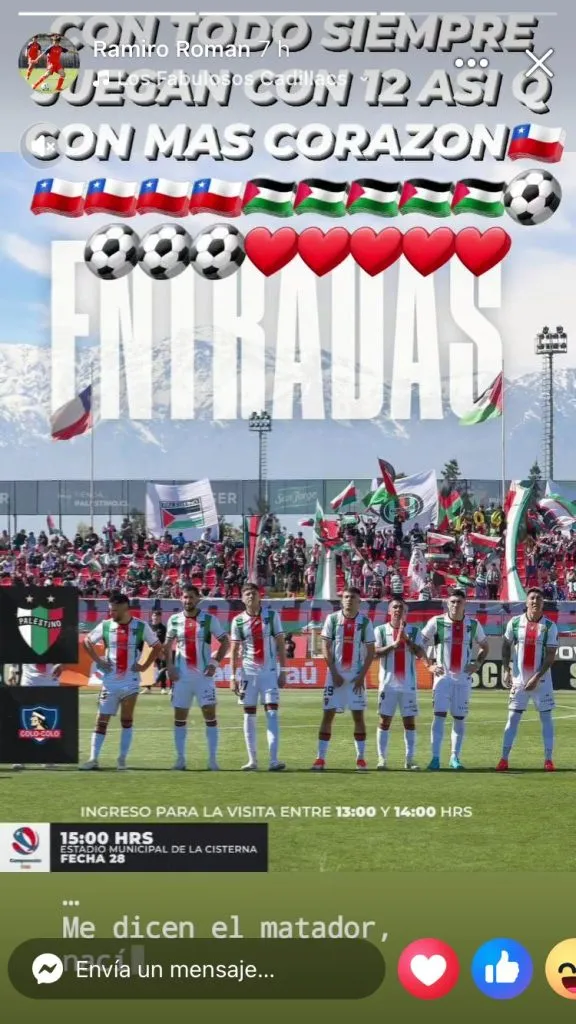 La publicación del papá de Iván Román