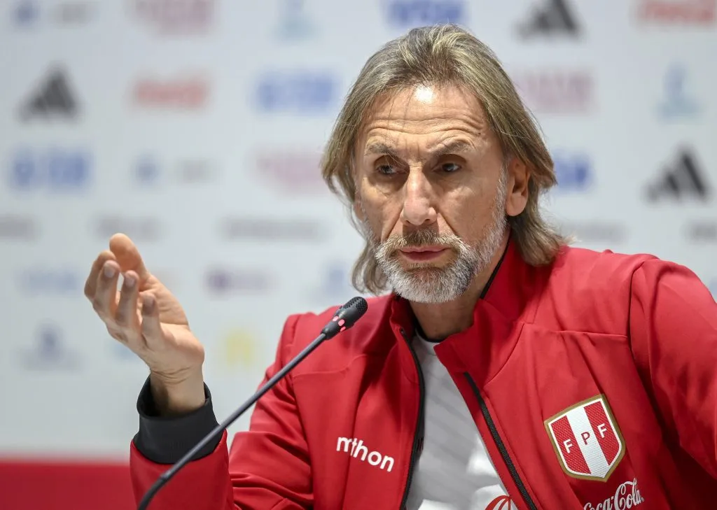 Ricardo Gareca como DT de Perú. (Getty Images).