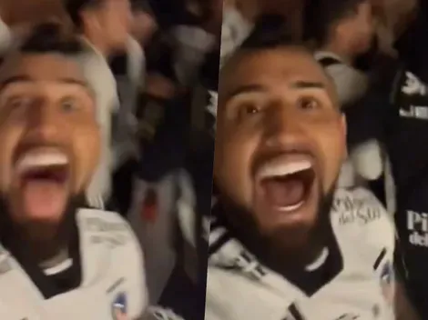 El desenfrenado festejo de Arturo Vidal en el camarín albo