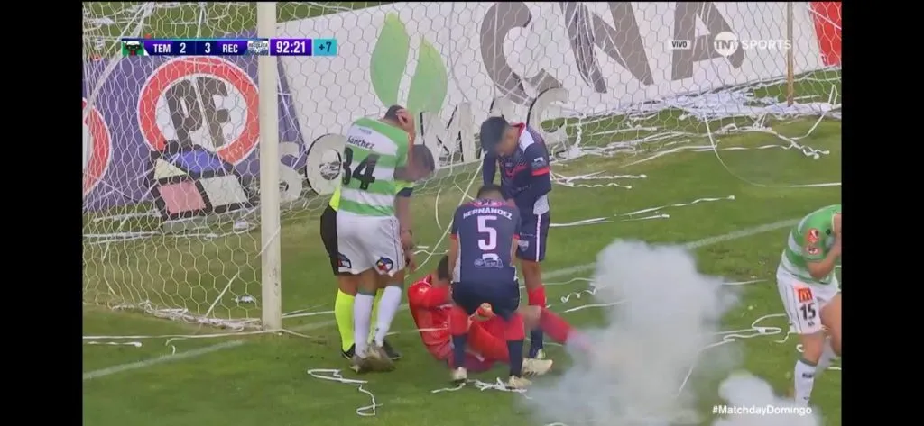 Imágenes de los incidentes. /TNT Sports