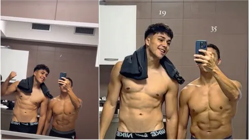 Alexis Sánchez y Damián Pizarro compararon sus calugas.