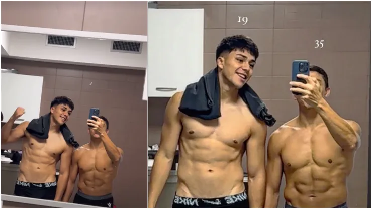 Alexis Sánchez y Damián Pizarro compararon sus calugas.